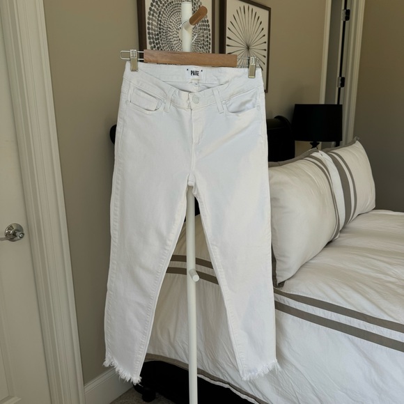 PAIGE Arched Hem Verdugo Crop in Crisp White - Picture 9 of 13